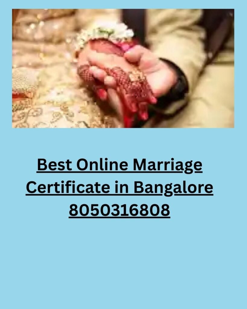 Best Online Marriage Certificate in Bangalore 8050316808